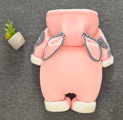Thick Hooded Baby Jumpsuit - # BAAA21110014