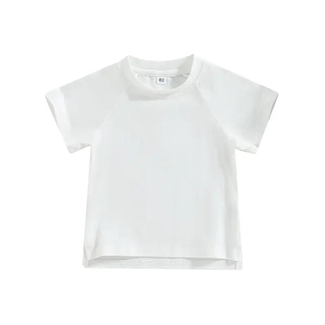 Toddler Kids Baby Girls Boys Summer Casual Tops - # BOAA11510016