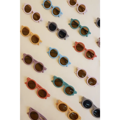 Round Retro Sunglasses for Kids | Ivory