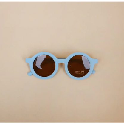 Toddler/Baby Round Retro Sunglasses, UV400 | Sky Blue