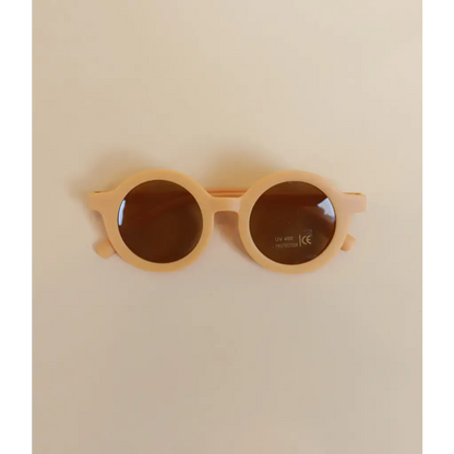 Round Retro Sunglasses for Kids | Ivory