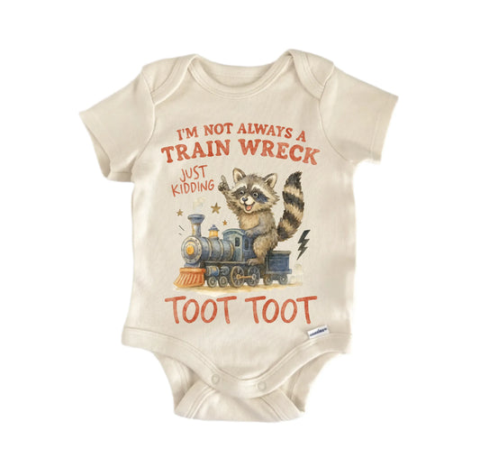 Train Wreck Raccoon Feral Newborn Baby Onesie® Onesie®