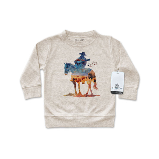 Where The Buffalo Roam - Western Watercolor Infant Long Sleeve Pullover Shirt