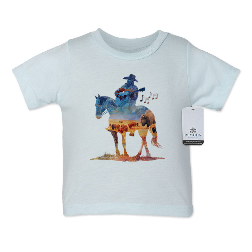 Where The Buffalo Roam - Infant Kids Watercolor Western Tee T-Shirt