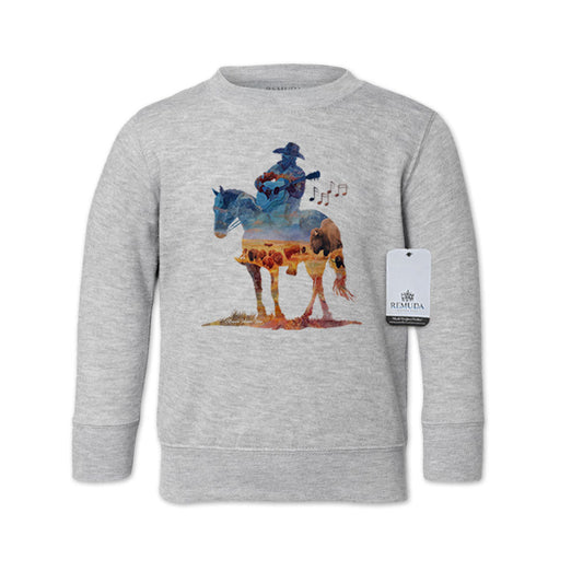 Where The Buffalo Roam - Western Watercolor Toddler Sweatshirt