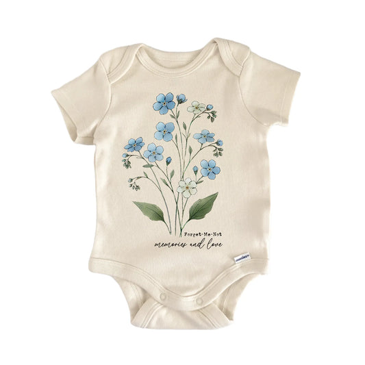 Wildflower Forget Me Not Newborn Baby Onesie® Onesie®