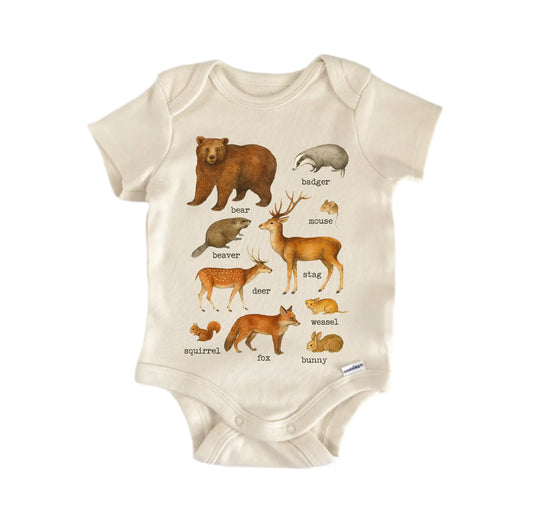 Woodland Animal Critters Newborn Baby Onesie® Onesie®