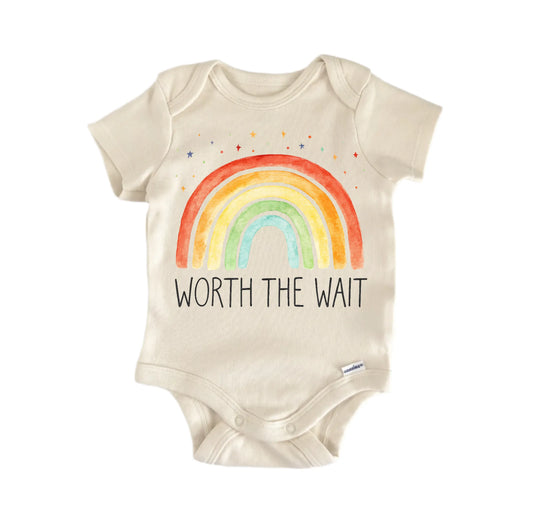 Worth The Wait Rainbow Newborn Baby Onesie® Onesie®