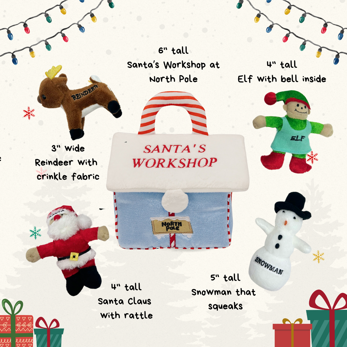 My First Christmas Santa's Workshop Playset with 4-Count Sensory Toys