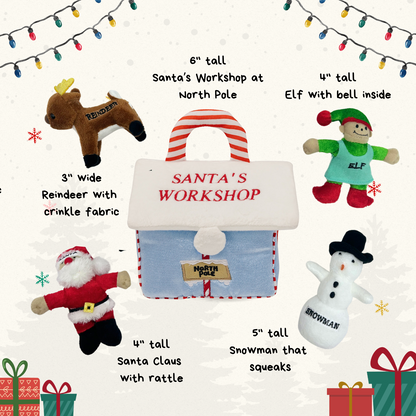 My First Christmas Santa's Workshop Playset with 4-Count Sensory Toys
